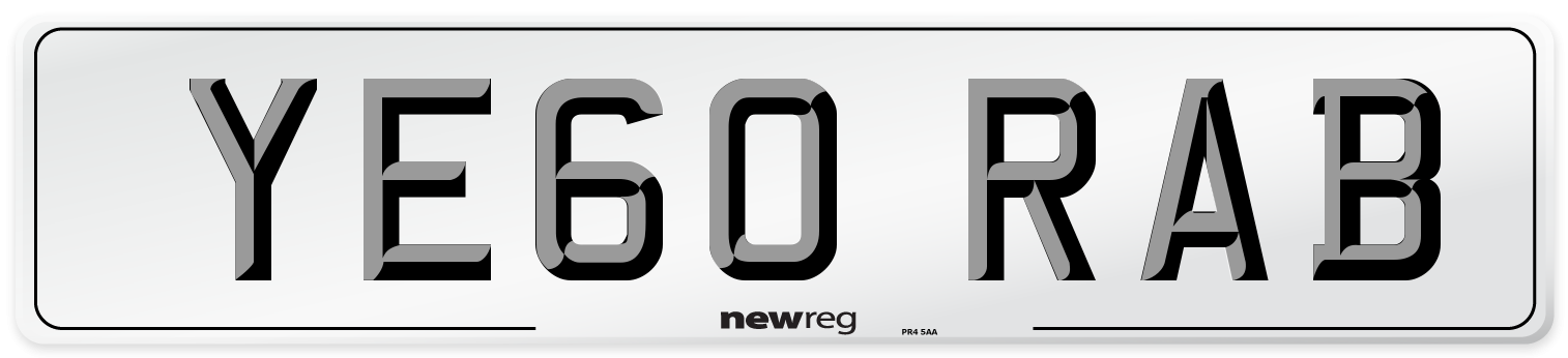 YE60 RAB Number Plate from New Reg